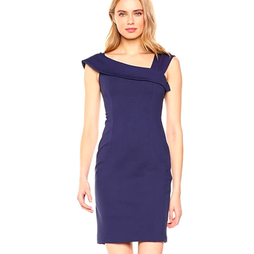 Lark & Ro Women Asymmetrical Flounce Sheater Dress